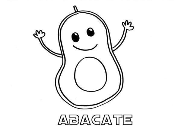 Čerstvé Avokádo omalovánka