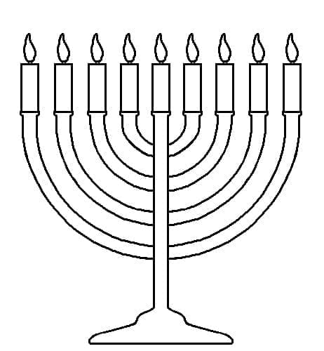 Chanuka Tisknutelná Zdarma omalovánka