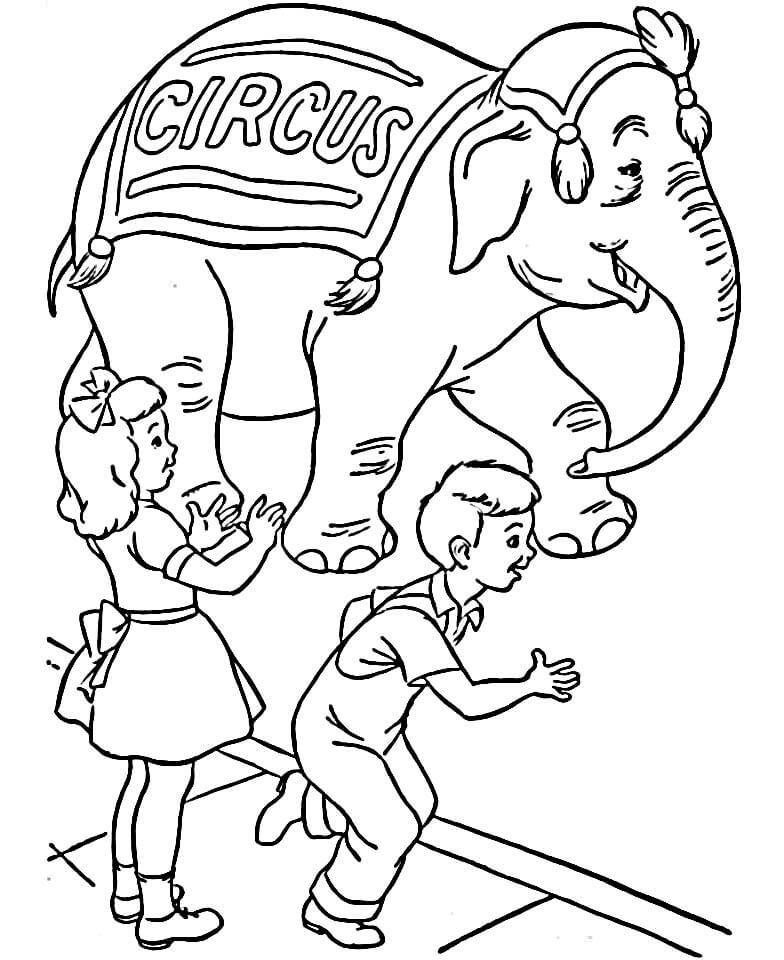 Cirkus Obrázek omalovánka