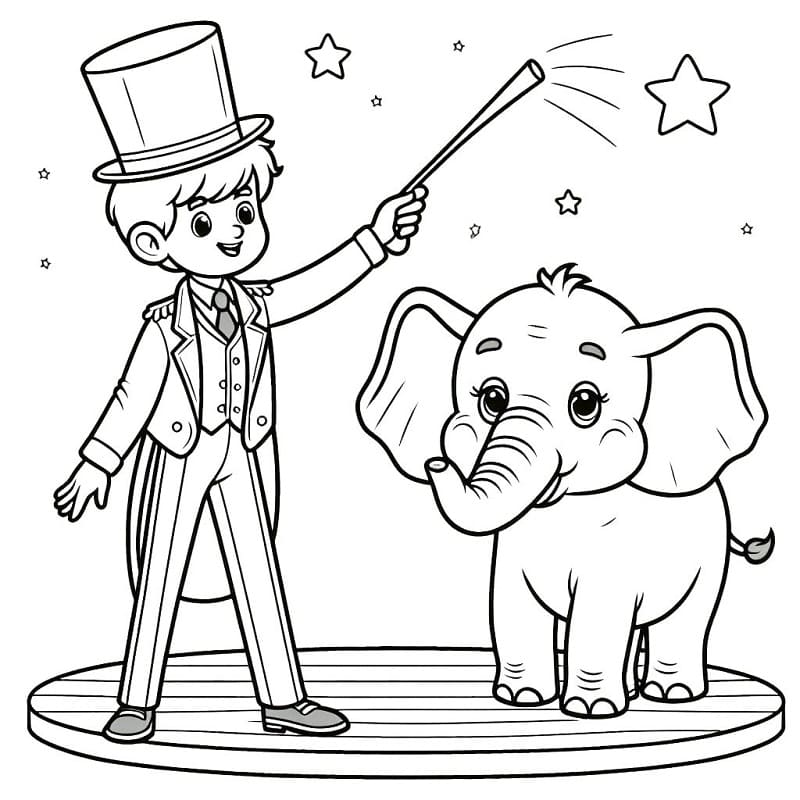 Cirkus pro 5leté Děti omalovánka