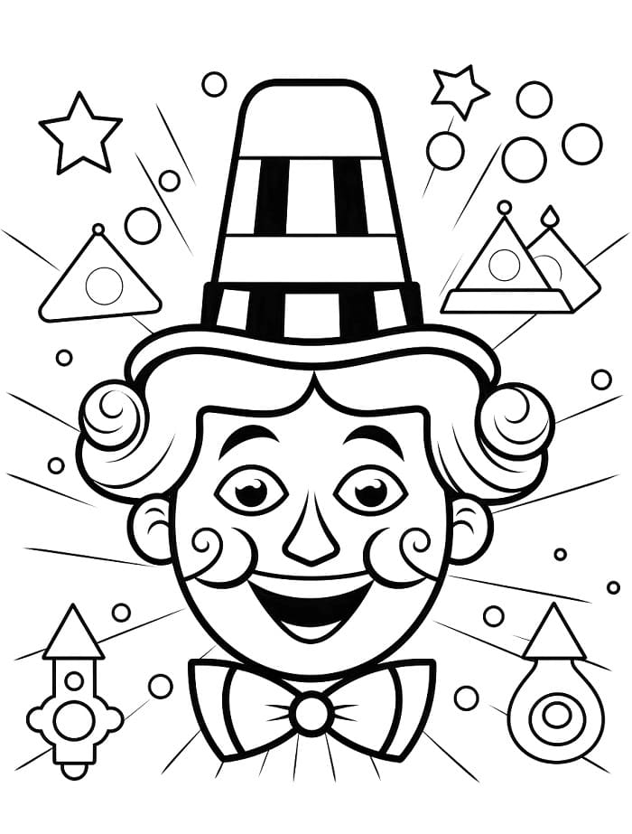 Cirkus pro 6leté Děti omalovánka