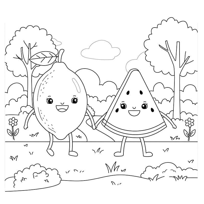 Citrón k Vymalování omalovánka