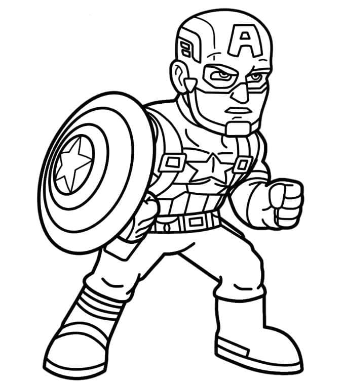 Cool Captain America omalovánka