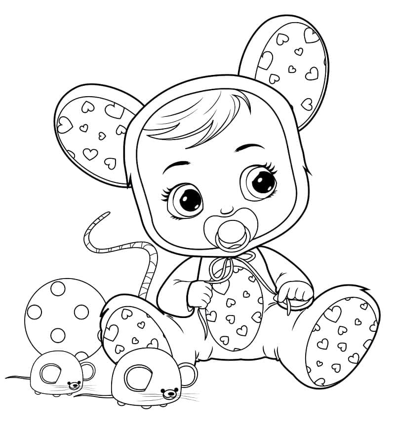 Cry Babies Tisknutelná omalovánka