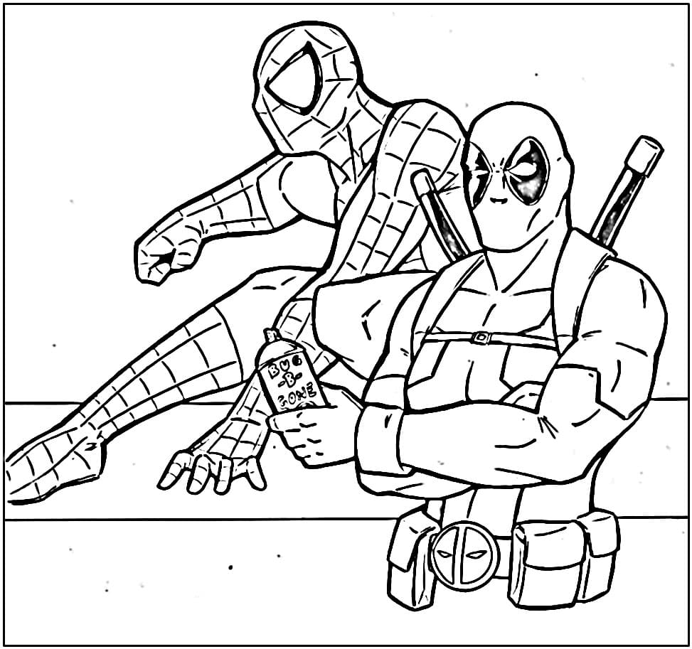 Deadpool Tisknutelný Zdarma omalovánka