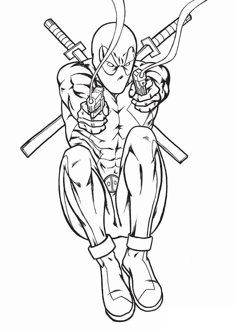 Deadpool Tisknutelný omalovánka