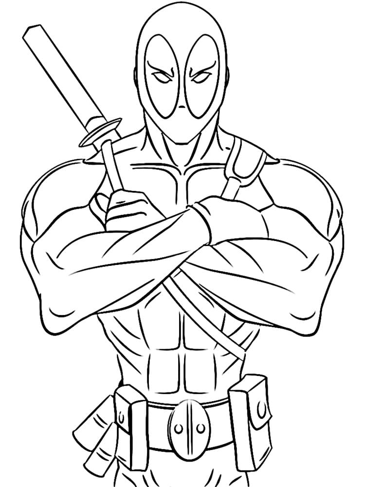 Deadpool Zdarma omalovánka