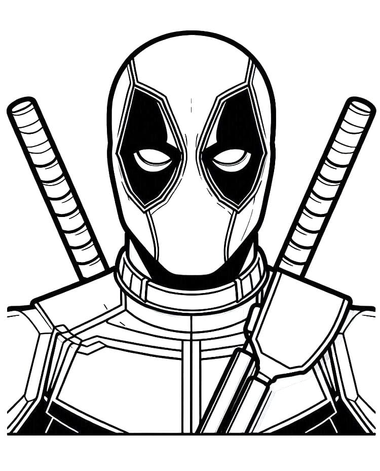 Deadpool pro 2leté Děti omalovánka