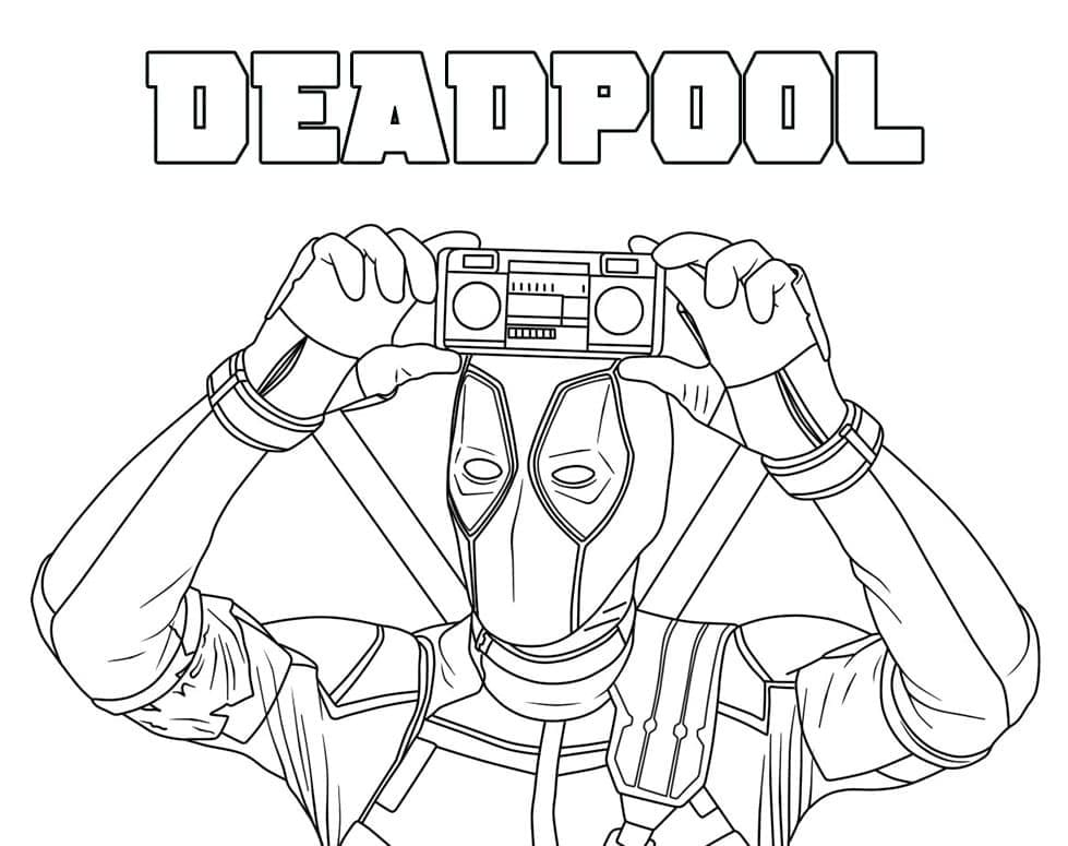 Deadpool pro 4leté Děti omalovánka