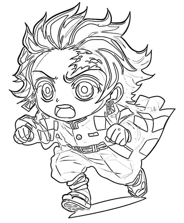 Demon Slayer Obrázek omalovánka