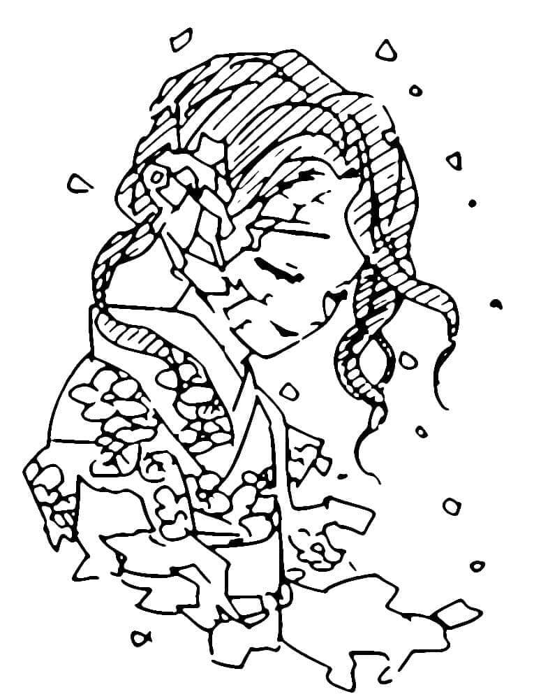 Demon Slayer pro 6leté Děti omalovánka