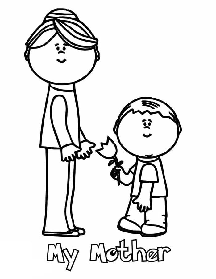 Den matek Vymalovatelné pro Děti omalovánka