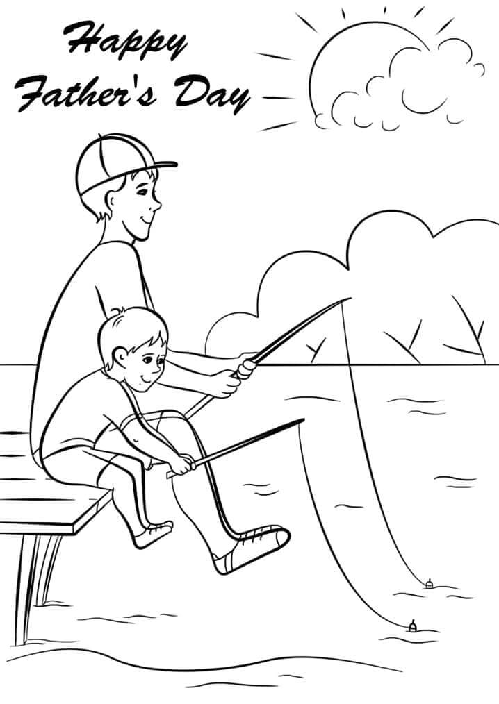 Den otců Obrázek omalovánka