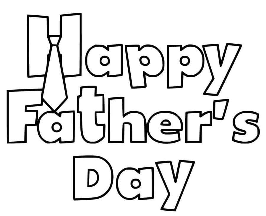 Den otců Tisknutelný omalovánka