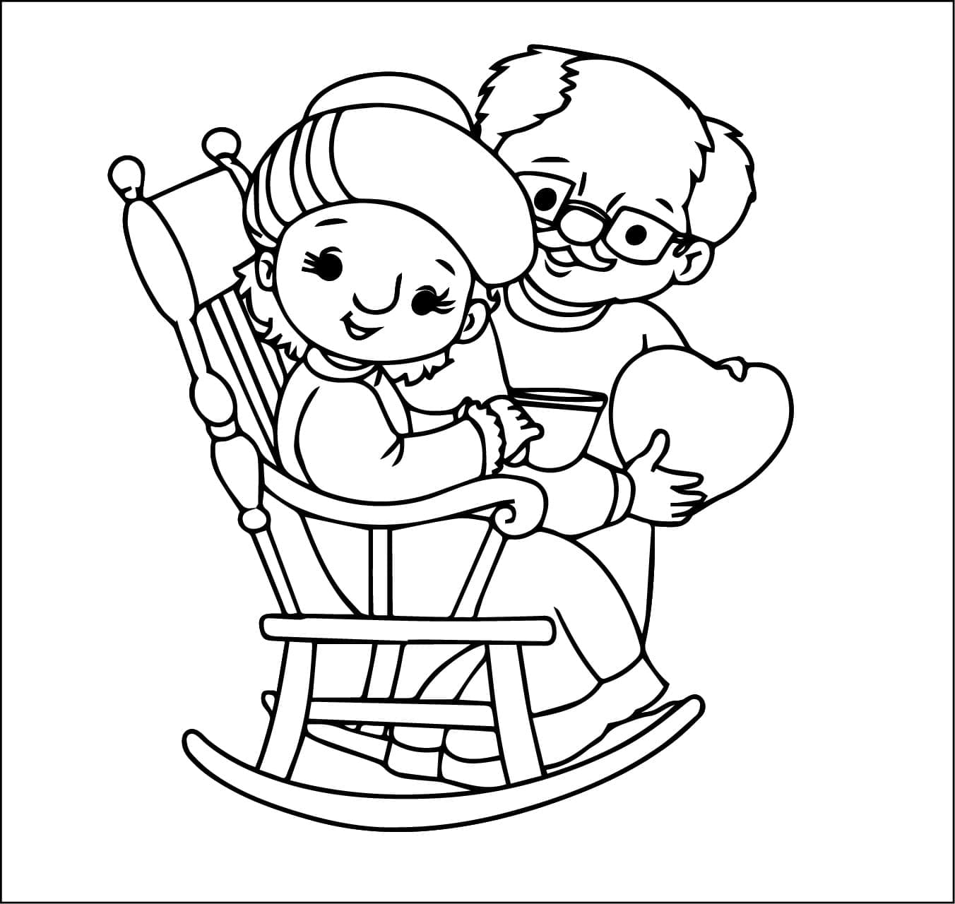 Den prarodičů (28) omalovánka