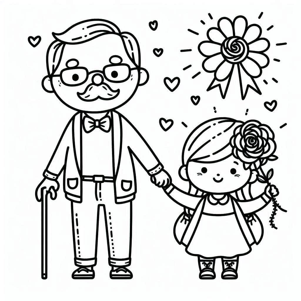 Den prarodičů (32) omalovánka