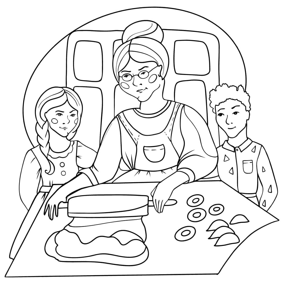 Den prarodičů (37) omalovánka