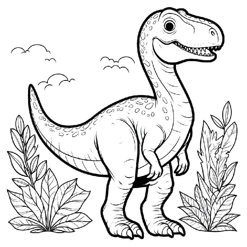 Dinosaurus k Vymalování omalovánka