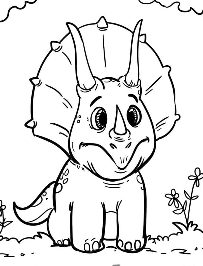 Dinosaurus pro 1leté Děti omalovánka