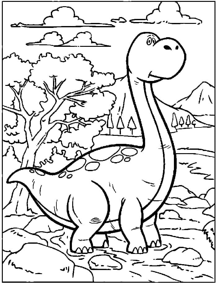 Dinosaurus pro 2leté Děti omalovánka