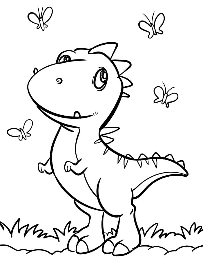 Dinosaurus pro 4leté Děti omalovánka