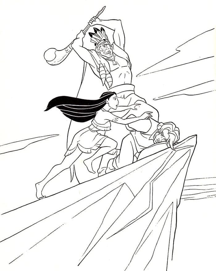 Disney Pocahontas omalovánka