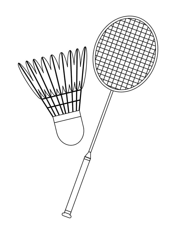 Dítě Hraje Badminton omalovánka