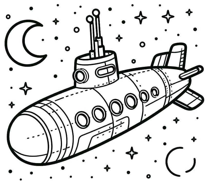 Dokonalá Ponorka omalovánka