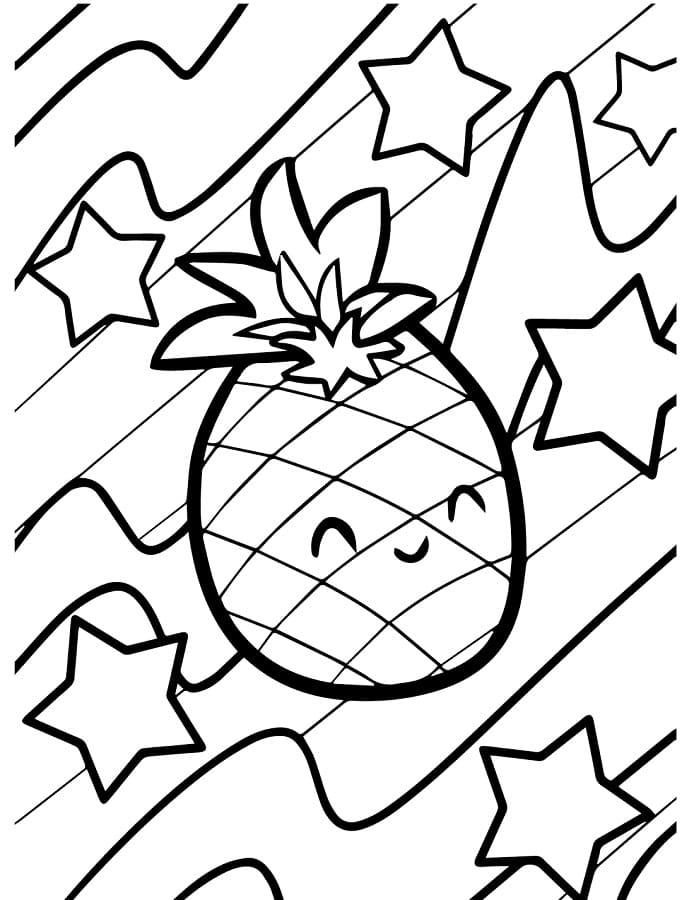 Dokonalý Ananas omalovánka