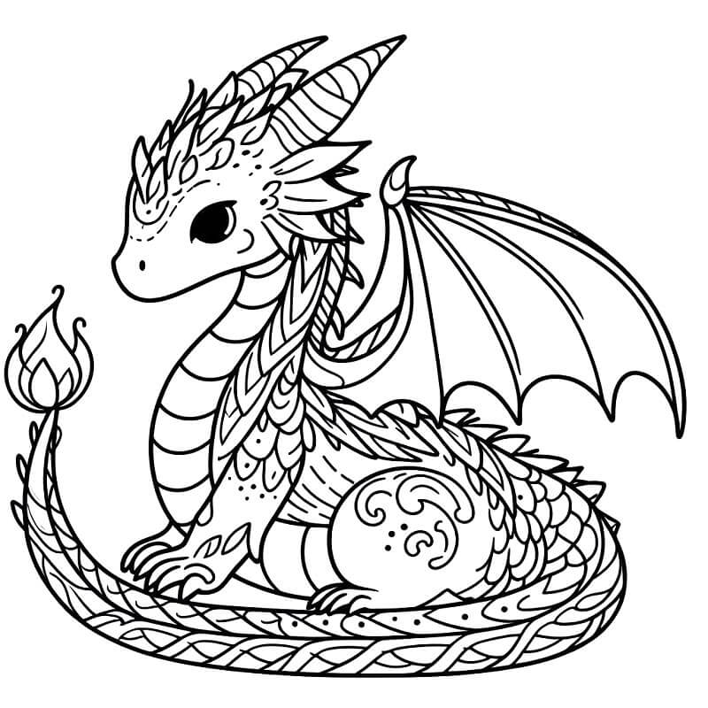 Dokonalý Drak omalovánka
