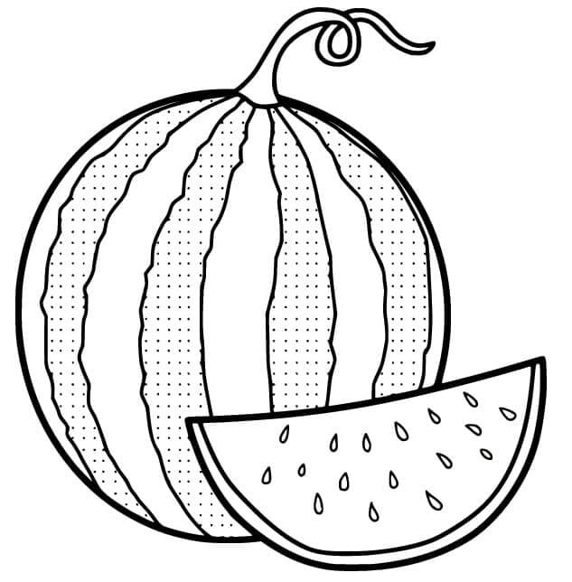 Dokonalý Vodní meloun omalovánka