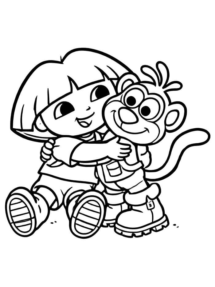 Dora Průzkumnice Zdarama omalovánka