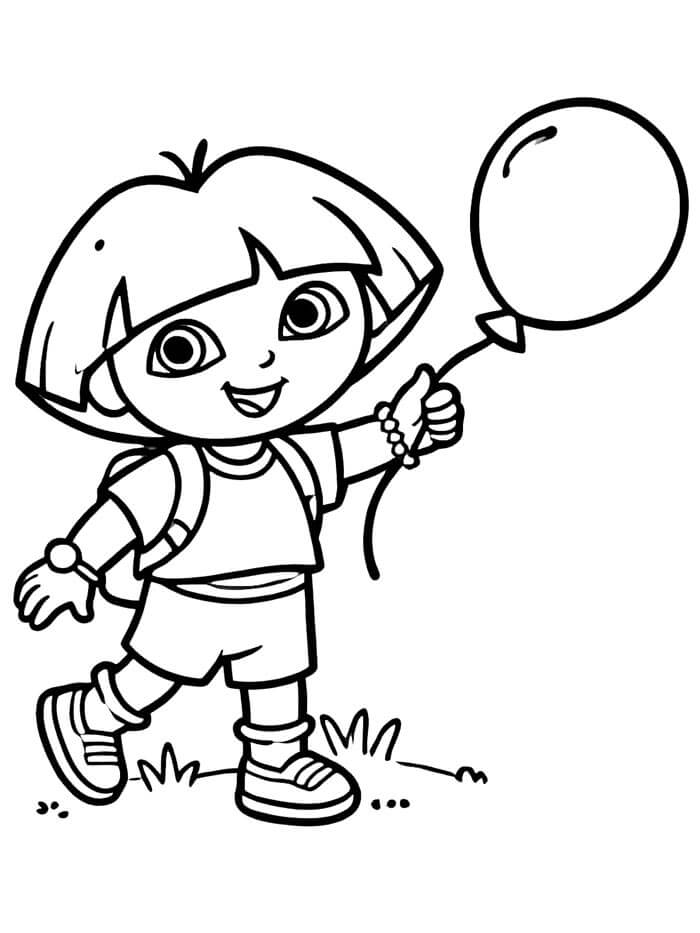 Dora Průzkumnice Zdarma omalovánka