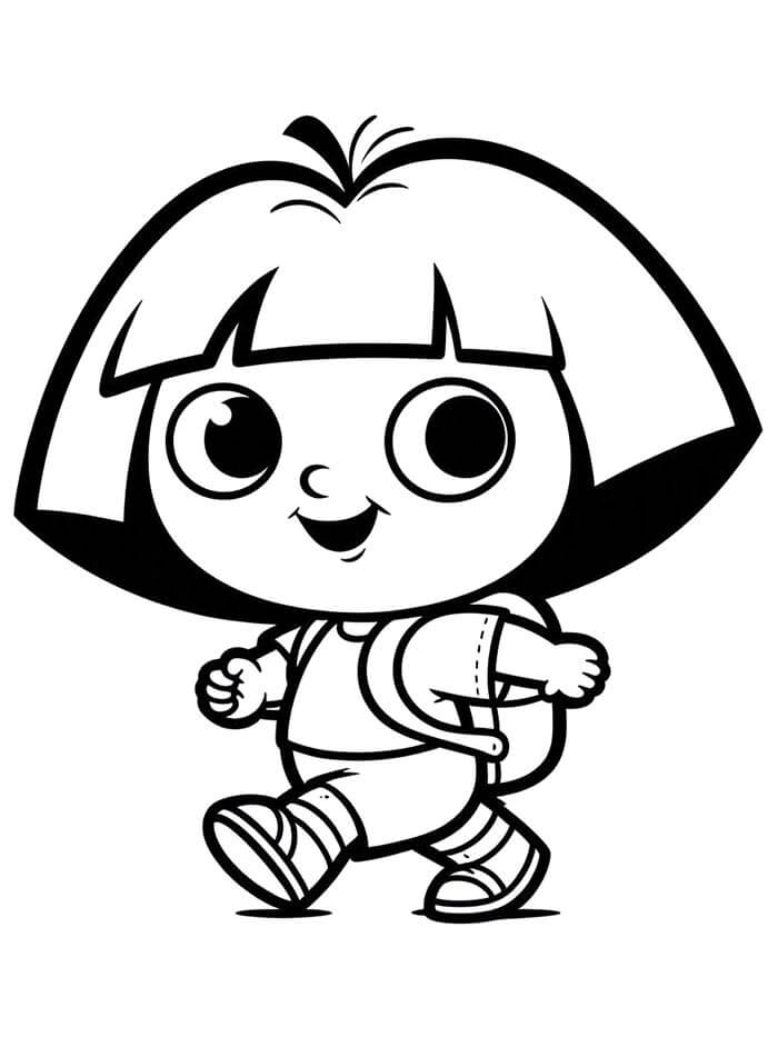 Dora Průzkumnice k Tisku omalovánka