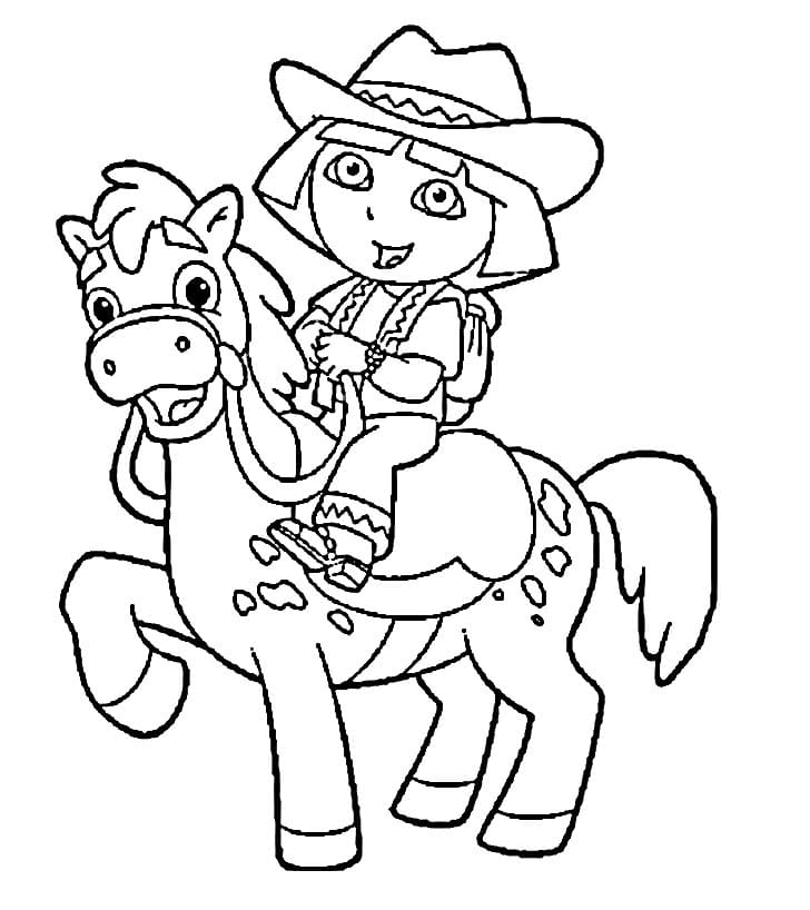 Dora Průzkumnice k Vymalování omalovánka