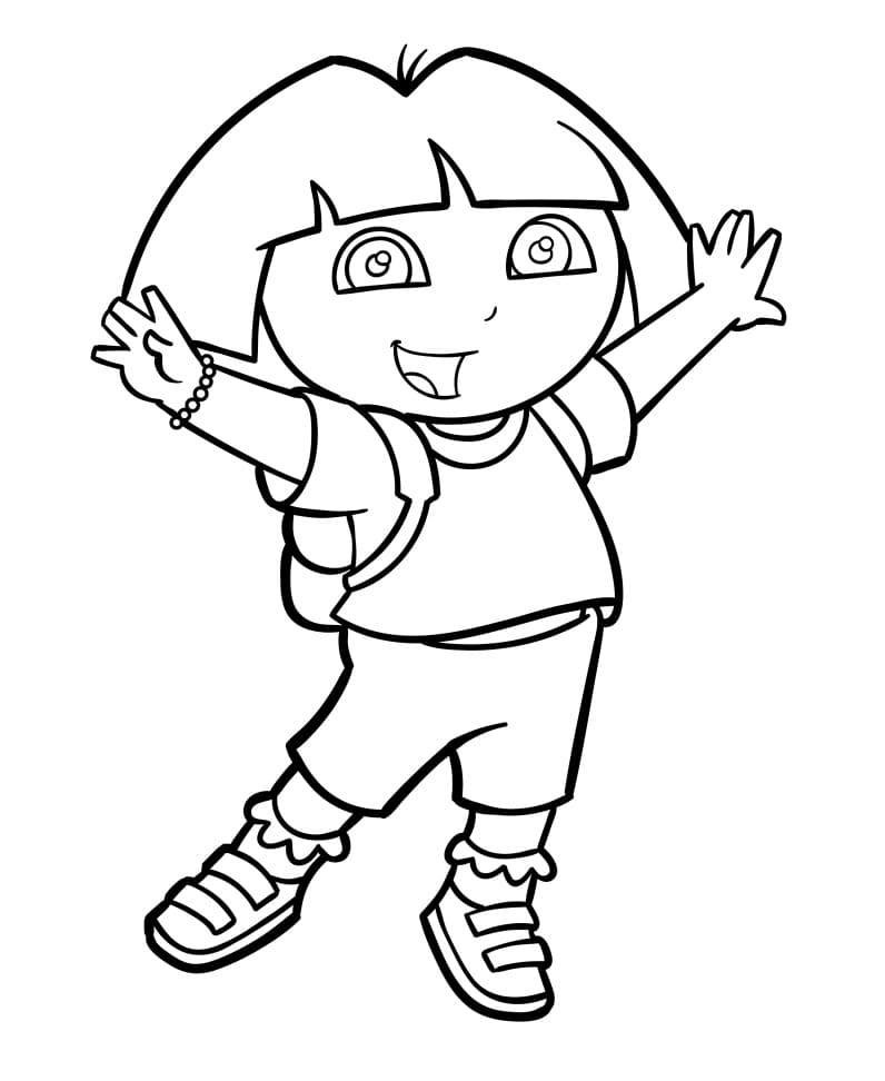 Dora Průzkumnice pro 1leté Děti omalovánka