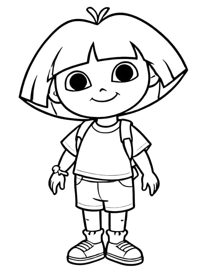 Dora Průzkumnice pro 2leté Děti omalovánka