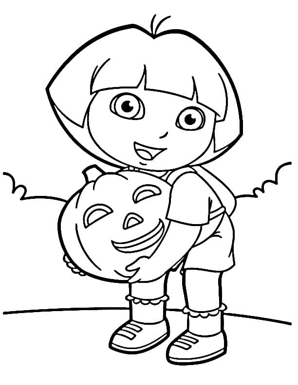 Dora Průzkumnice pro 5leté Děti omalovánka