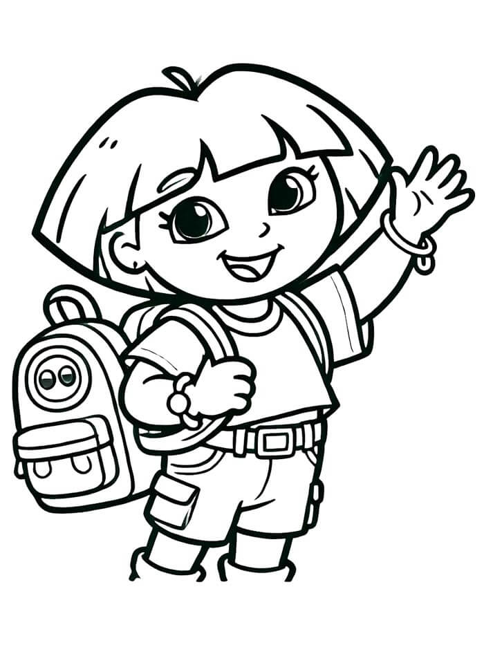 Dora Průzkumnice pro Děti omalovánka