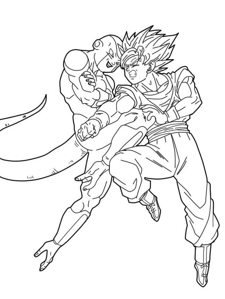 Dragon Ball Z Tisknutelný Zdarma omalovánka