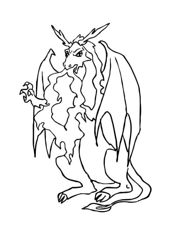 Drak Tisknutelný pro Děti omalovánka