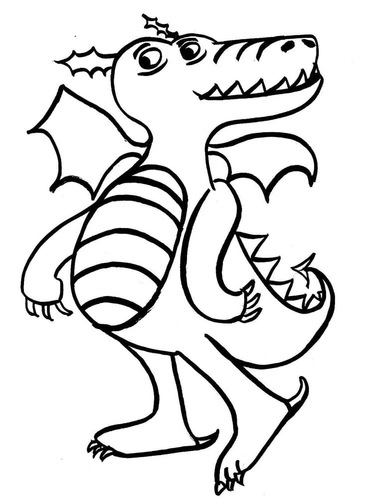 Drak Vymalovatelné pro Děti omalovánka