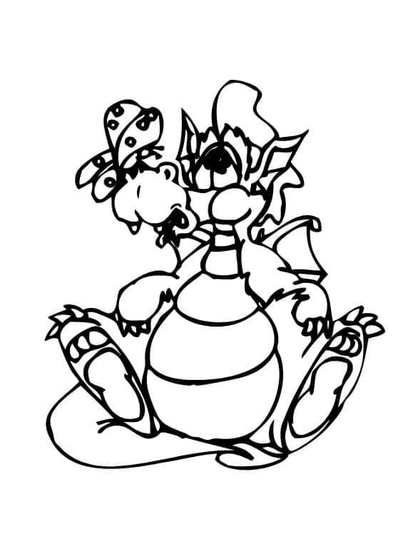 Drak k Vymalování omalovánka