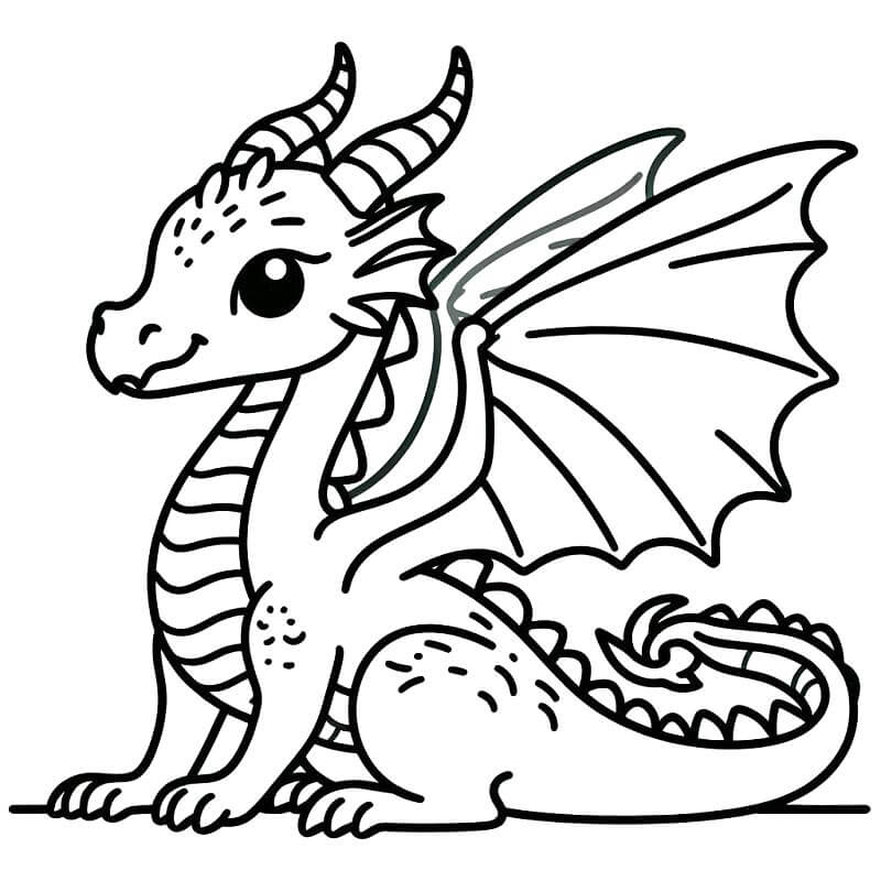 Drak pro 4leté Děti omalovánka