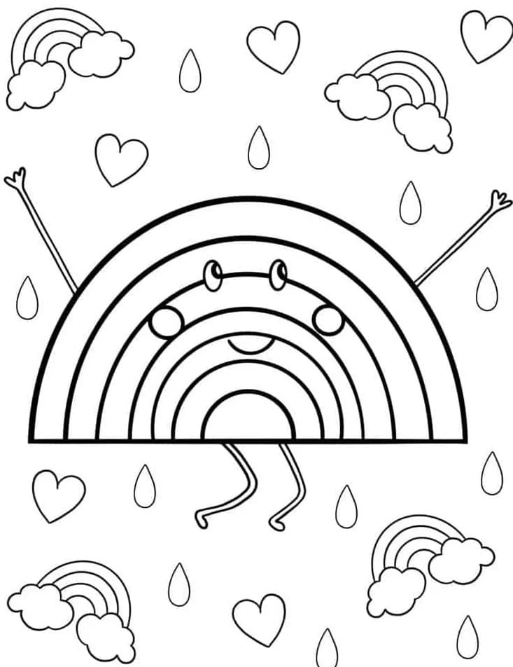 Duha Tisknutelná Zdarma omalovánka
