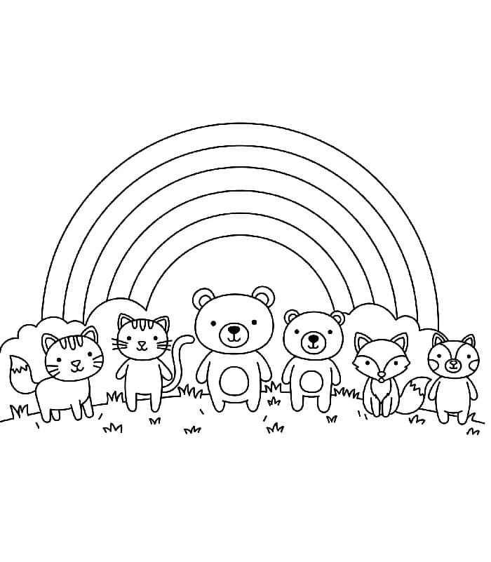 Duha Vymalovatelné pro Děti omalovánka