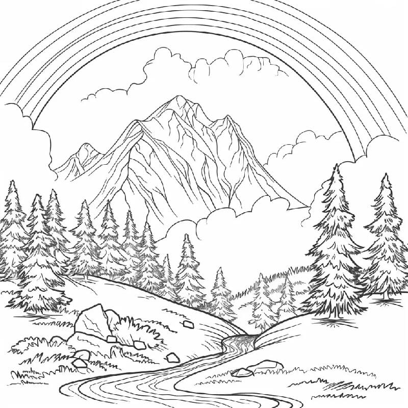 Duha pro 2leté Děti omalovánka