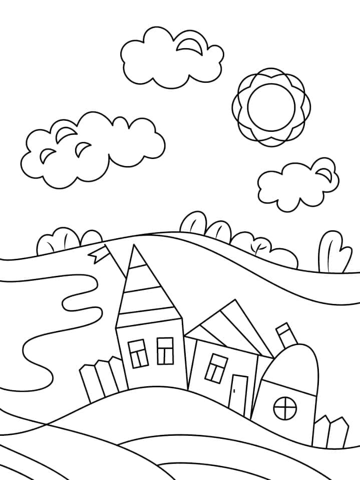 Dům Vymalovatelné pro Děti omalovánka