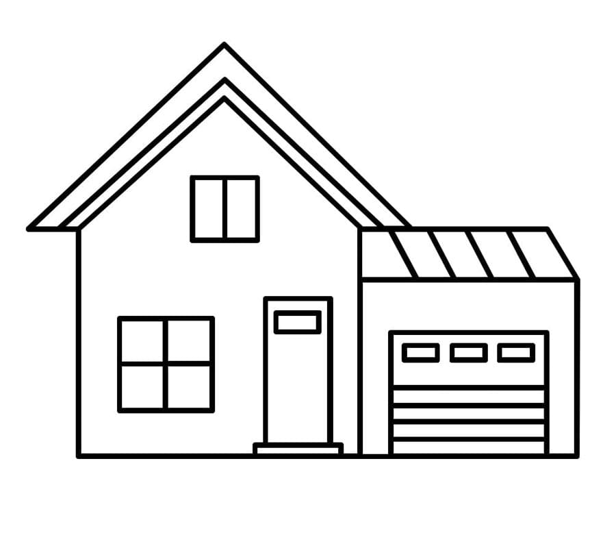 Dům pro 5leté Děti omalovánka