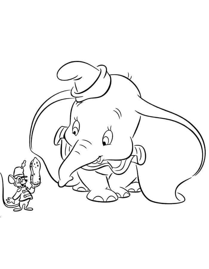Dumbo Tisknutelný pro Děti omalovánka
